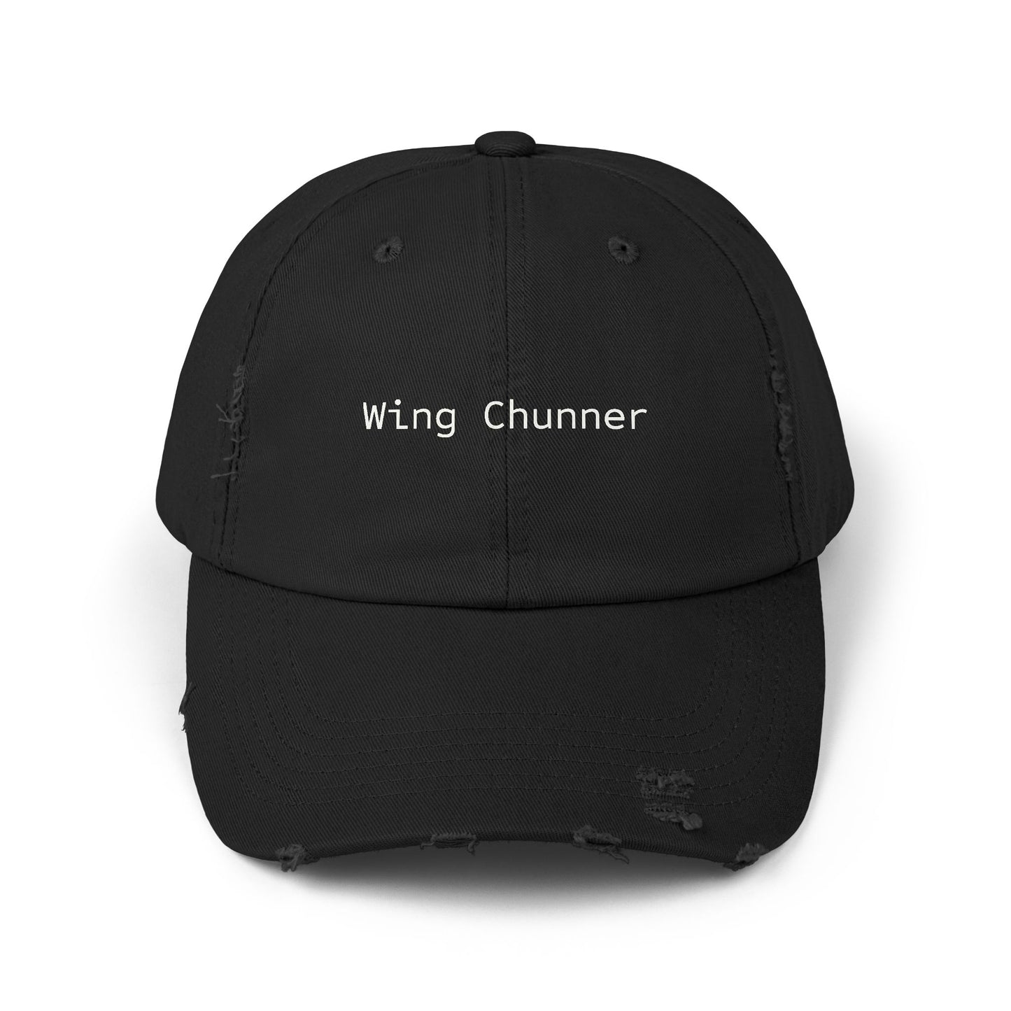 Distressed Cap — "Wing Chunner" Embroidered Martial Arts Baseball Hat
